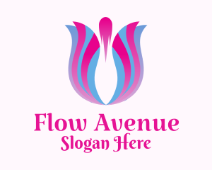 Tulip Flower Floristry Logo