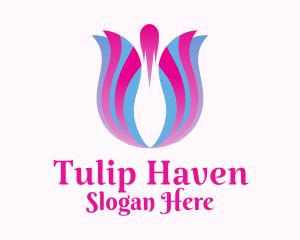 Tulip Flower Floristry logo design