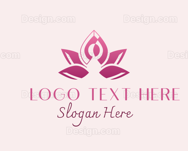 Abstract Yoga Lotus Logo