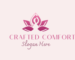 Abstract Yoga Lotus logo design