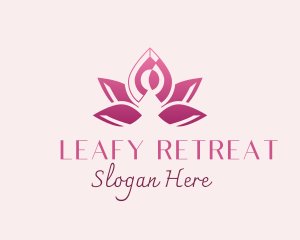 Abstract Yoga Lotus logo design