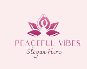 Abstract Yoga Lotus logo design