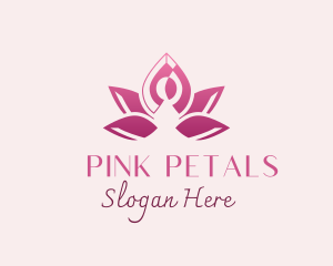 Abstract Yoga Lotus logo design