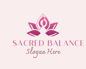 Abstract Yoga Lotus logo design