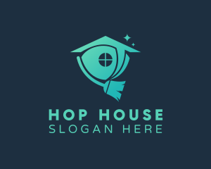 House Broom Housekeeping logo design