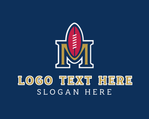Football Team Letter M  logo design