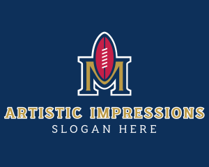 Football Team Letter M  logo design