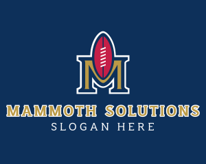 Football Team Letter M  logo design