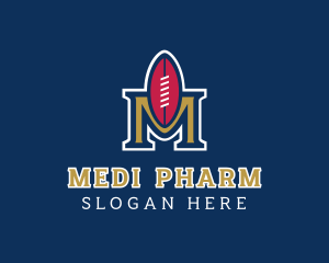 Football Team Letter M  logo design