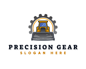 Bulldozer Heavy Equipment logo