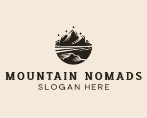 Mountain Hiking Pathway logo design