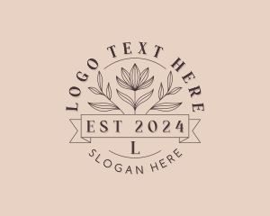 Stylish Floral Leaf logo