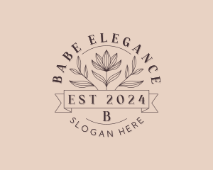 Stylish Floral Leaf logo design