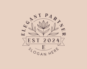 Stylish Floral Leaf logo design