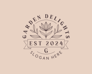 Stylish Floral Leaf logo design