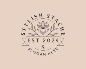 Stylish Floral Leaf logo design