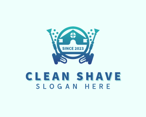 Pressure Washing Cleaning logo design