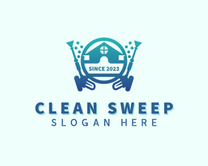 Pressure Washing Cleaning logo design