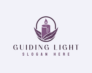 Feather Candle Light logo design