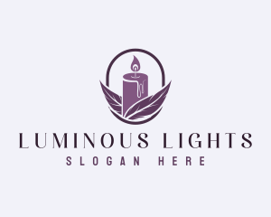 Feather Candle Light logo design