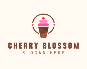 Cherry Smoothie Shake logo design