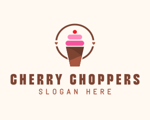 Cherry Smoothie Shake logo design