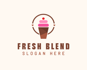 Cherry Smoothie Shake logo design