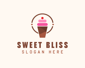 Cherry Smoothie Shake logo design