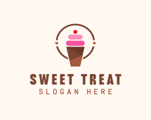 Cherry Smoothie Shake logo design