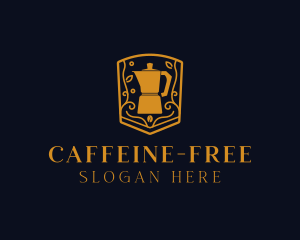 Coffee Cafe Brew Pot logo design