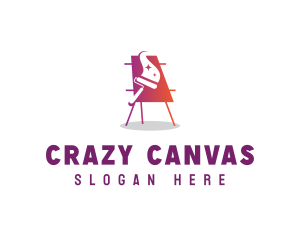 Easel Canvas Painting logo design