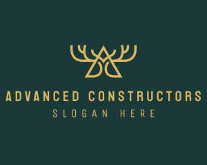 Elegant Antler Letter A logo design