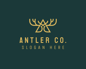 Elegant Antler Letter A logo design