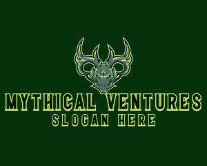 Mythical Wyvern Dragon logo design