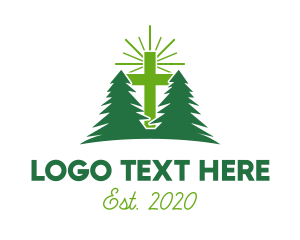 Forest Retreat Cross logo
