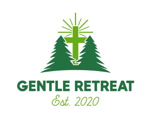 Forest Retreat Cross logo