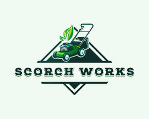 Lawn Mower Landscaping logo design