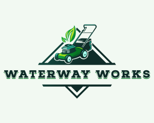 Lawn Mower Landscaping logo design