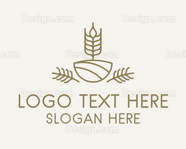 Wheat Farm Gardening Logo