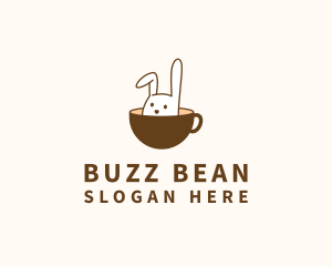 Cute Bunny Cafe  logo design