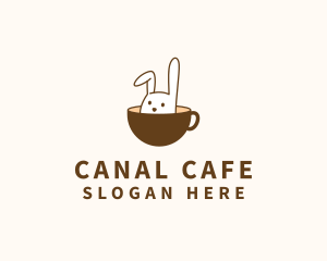 Cute Bunny Cafe  logo design