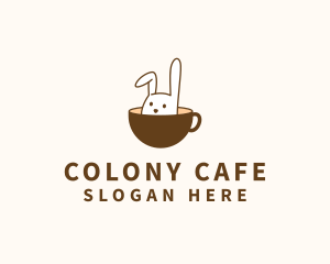 Cute Bunny Cafe  logo design