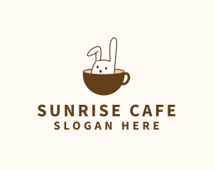 Cute Bunny Cafe  logo design