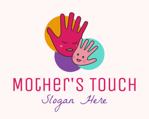 Mother & Child Hand logo design