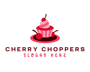 Cherry Sweet Cupcake logo design