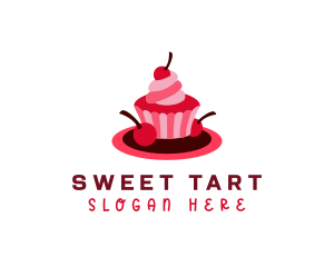 Cherry Sweet Cupcake logo design