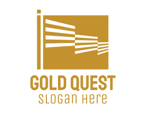 Generic Striped Gold Flag logo design