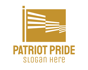 Generic Striped Gold Flag logo design