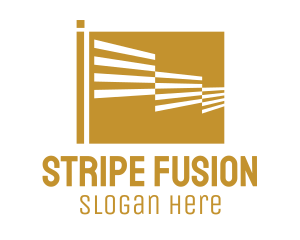 Generic Striped Gold Flag logo