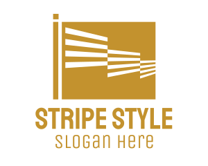 Generic Striped Gold Flag logo design